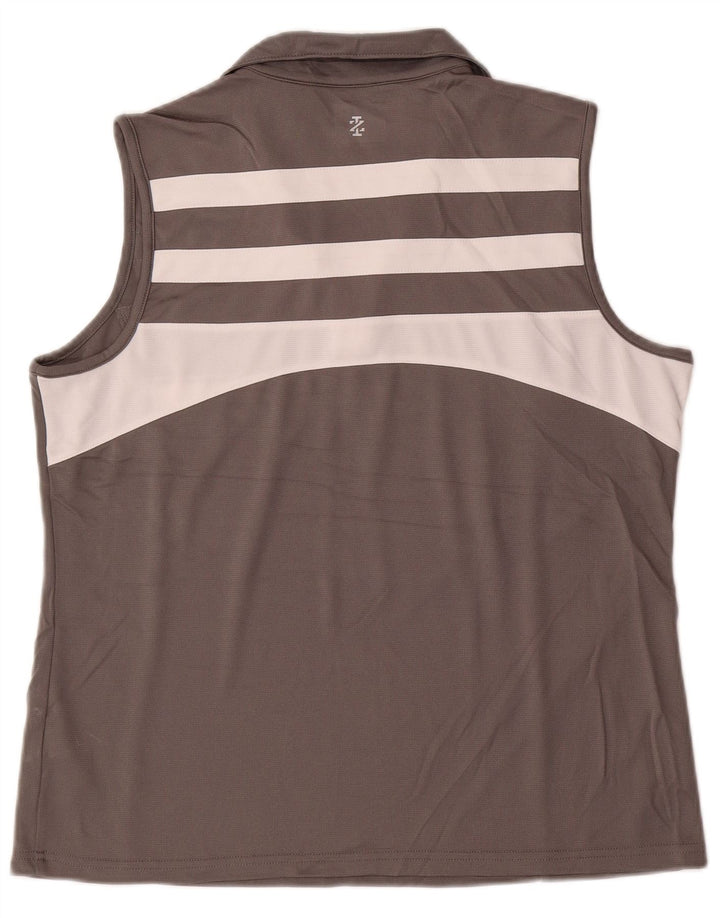 Γυναικείο αμάνικο μπλουζάκι πόλο IZOD UK 18 XL Γκρι πολυεστέρας