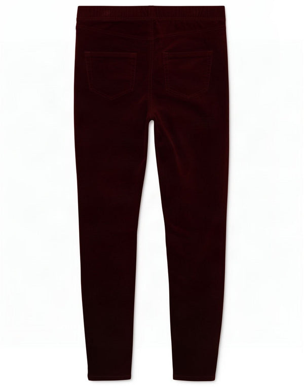 White Stuff Γυναικεία Velvet Casual Παντελόνια UK 10 Small W27 L29 Burgundy