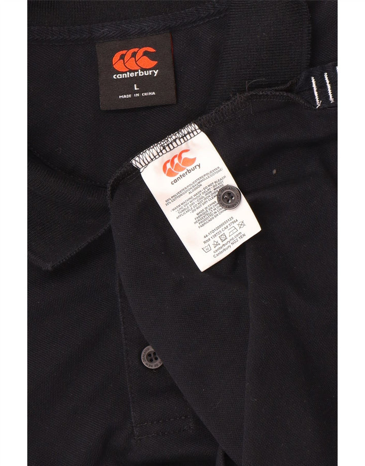 Canterbury Ανδρικό πουκάμισο Polo μεγάλο μαύρο πολυεστέρα