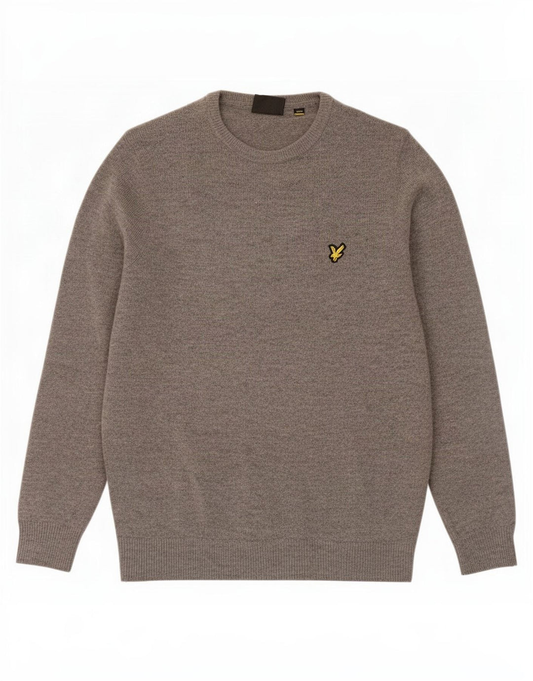 Lyle & Scott Ανδρικό πουλόβερ με λαιμόκοψη μεσαίου γκρι μαλλί αρνιού