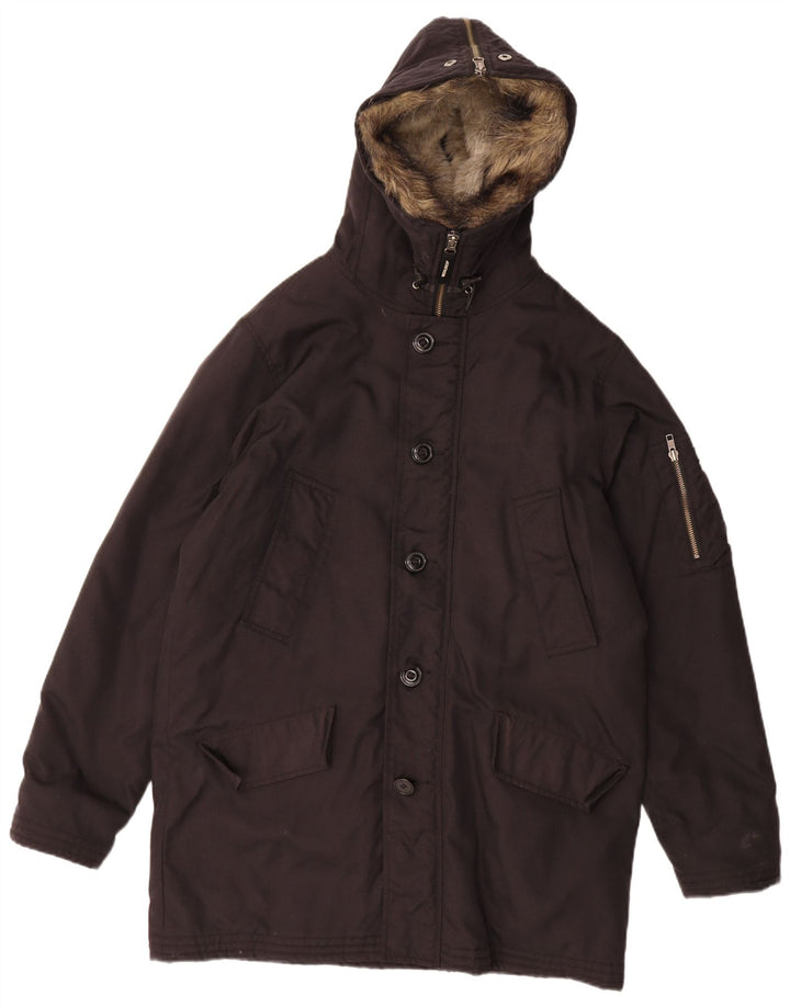 Woolrich Ανδρικό μπουφάν Parka με κουκούλα UK 36 Small Black Polyester