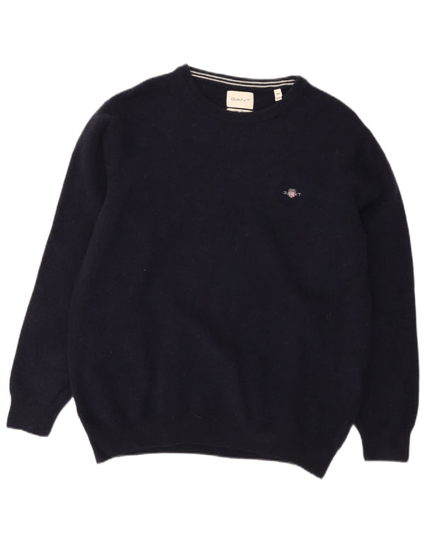 Gant Γυναικείο πουλόβερ με λαιμόκαυμα UK 22 3XL Navy Blue Lambswool