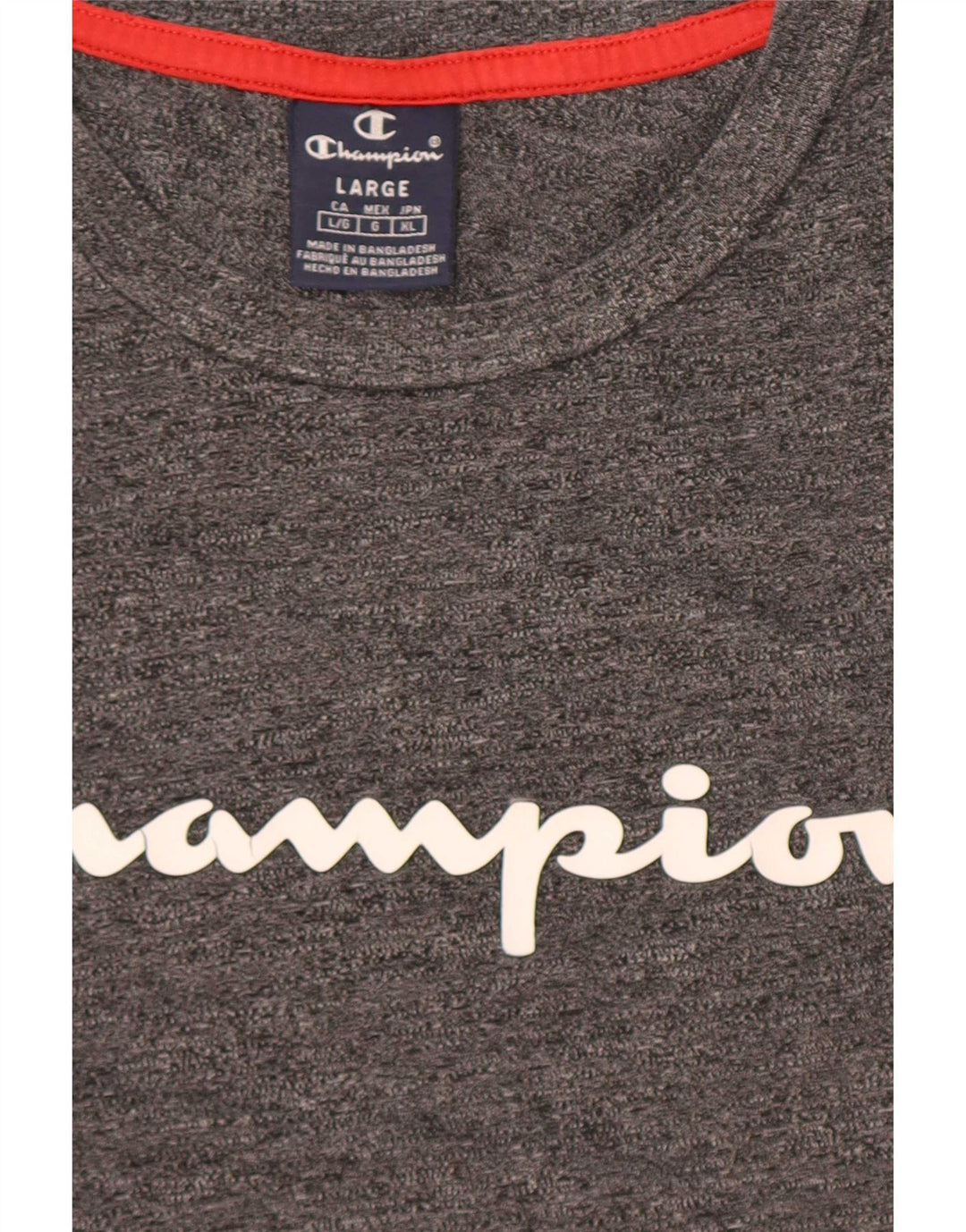 Ανδρικό T-Shirt Champion Graphic Top Large Grey Flecked