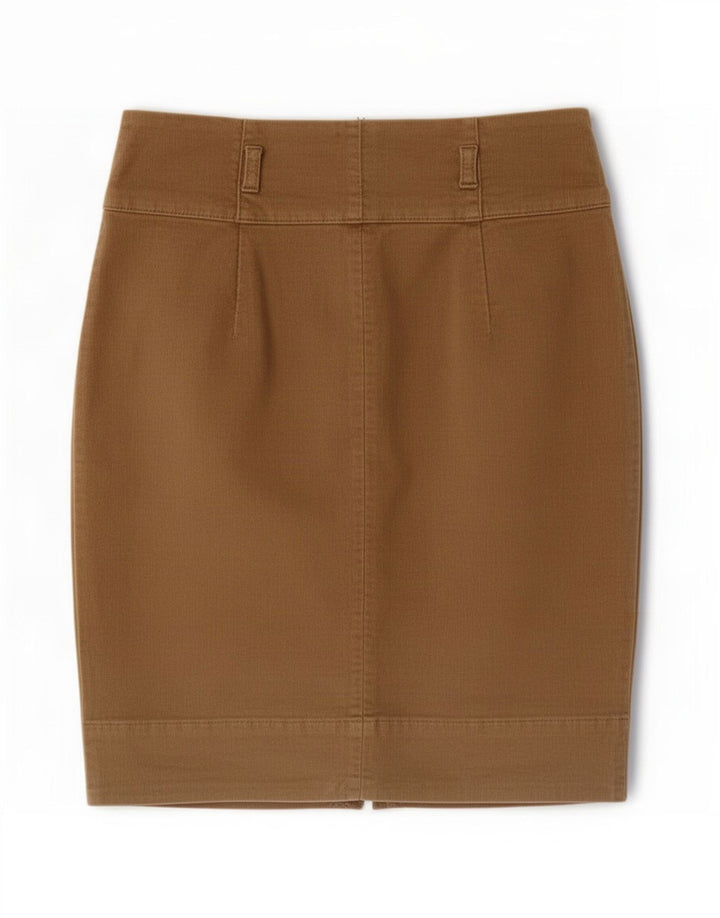Zara Γυναικεία Κοτλέ Φούστα Μικρή W26 Μπεζ