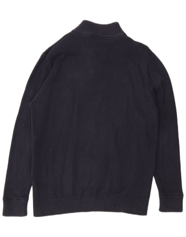 Crew Clothing Ανδρικό πουλόβερ με φερμουάρ XL Μπλε βαμβακερό