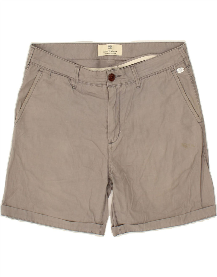 SCOTCH & SODA Mens Chino Shorts W29 Small Grey Cotton Vintage Scotch & Soda and Second-Hand Scotch & Soda from Messina Hembry 