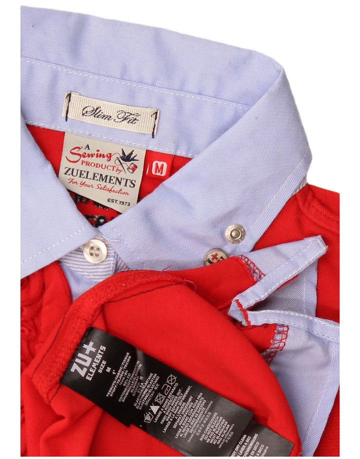 Zu Elements Γυναικείο πουκάμισο ράγκμπι πόλο UK 12 μεσαίου κόκκινου χρώματος