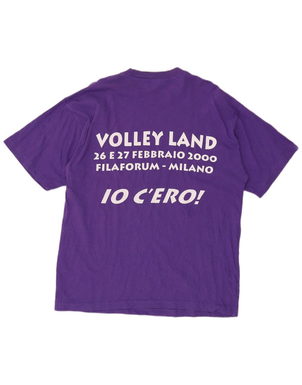 Γυναικείο γραφικό μπλουζάκι CHAMPION Top UK 16 μεγάλο μωβ βαμβακερό