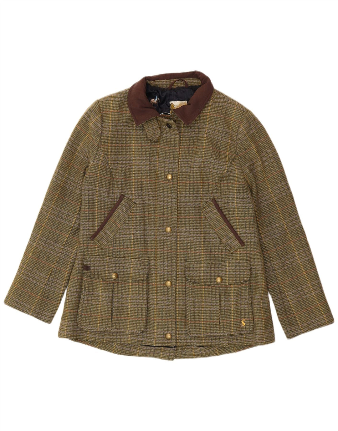 Joules Γυναικείο Country Jacket UK 16 Μεγάλο πράσινο καρό μαλλί