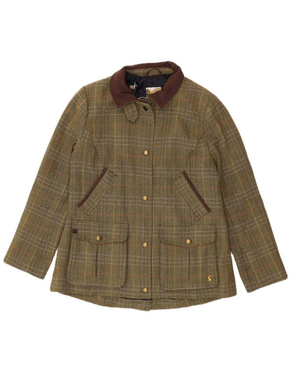 Joules Γυναικείο Country Jacket UK 16 Μεγάλο πράσινο καρό μαλλί
