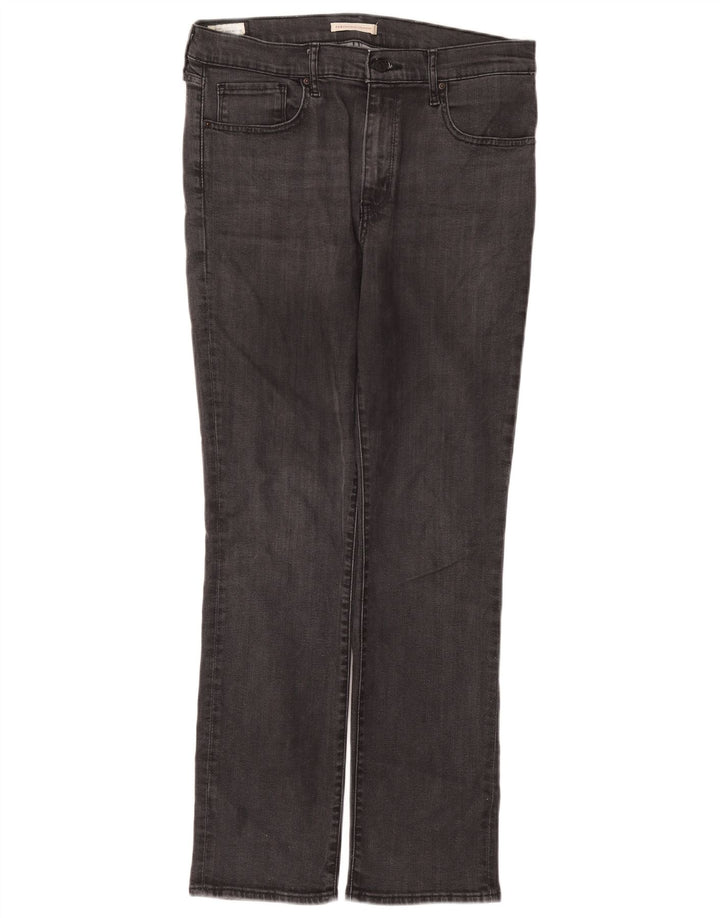 Levi's Womens 724 High Rise Straight Jeans W32 L30 Grey Lyocell