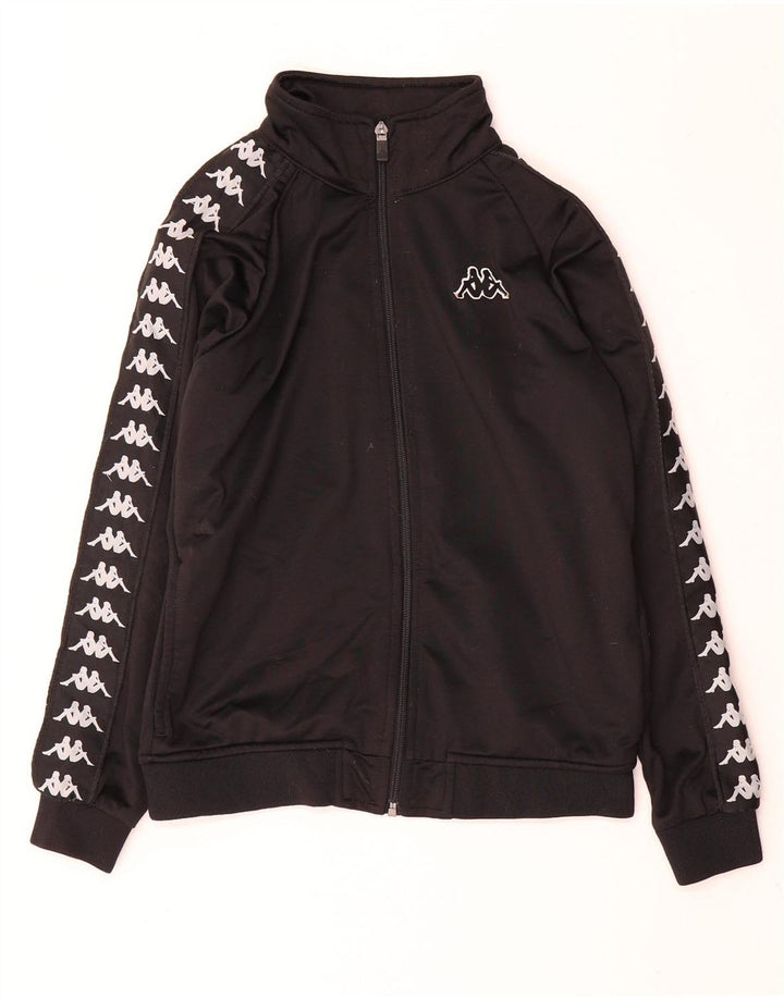 Kappa Boys Graphic αθλητική φόρμα Top Jacket 11-12 Years Black Polyester
