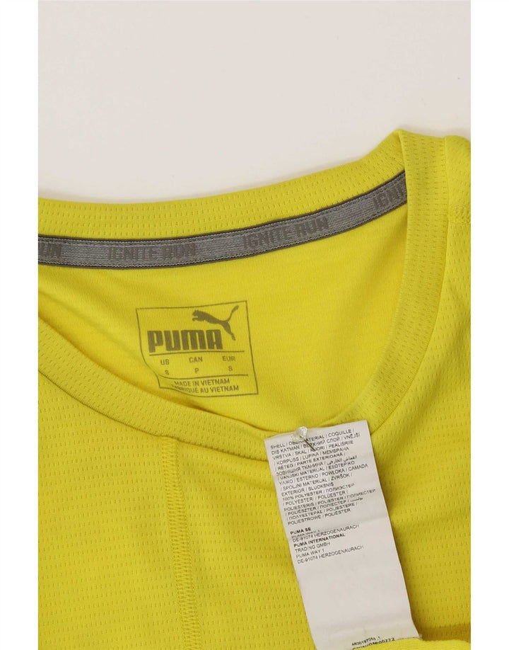 Ανδρικό T-Shirt Puma Τοπ μικρού κίτρινου πολυεστέρα