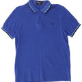 Fred Perry Ανδρικό πουκάμισο Polo Slim Fit, μεσαίο μπλε βαμβακερό