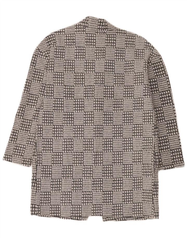 Marks & Spencer Γυναικείο Ανοιχτό Πανωφόρι UK 14 Large Black Houndstooth
