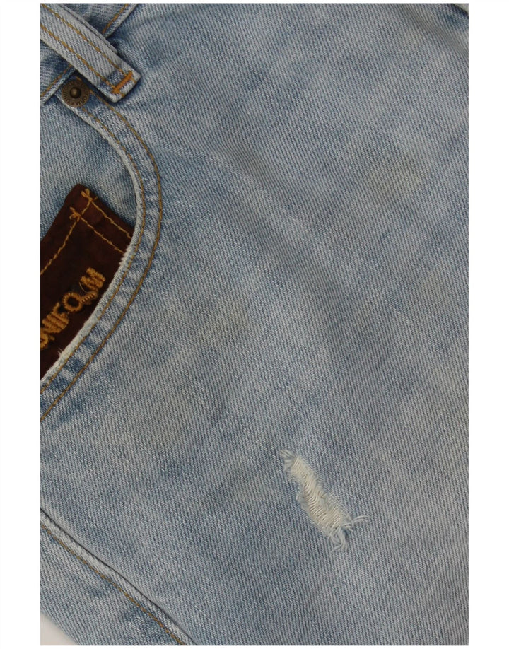 Ανδρικό Uniform Distressed τζιν σορτς W30 μεσαίο μπλε βαμβακερό