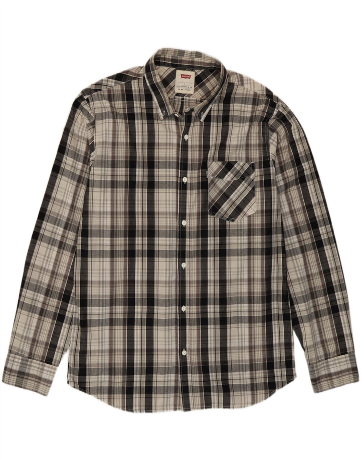 Ανδρικό πουκάμισο Levi's Large Grey Check Cotton