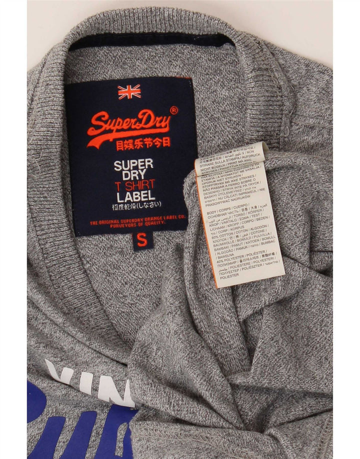 Ανδρικό γραφικό μπλουζάκι Superdry, βαμβακερό, μικρό γκρι