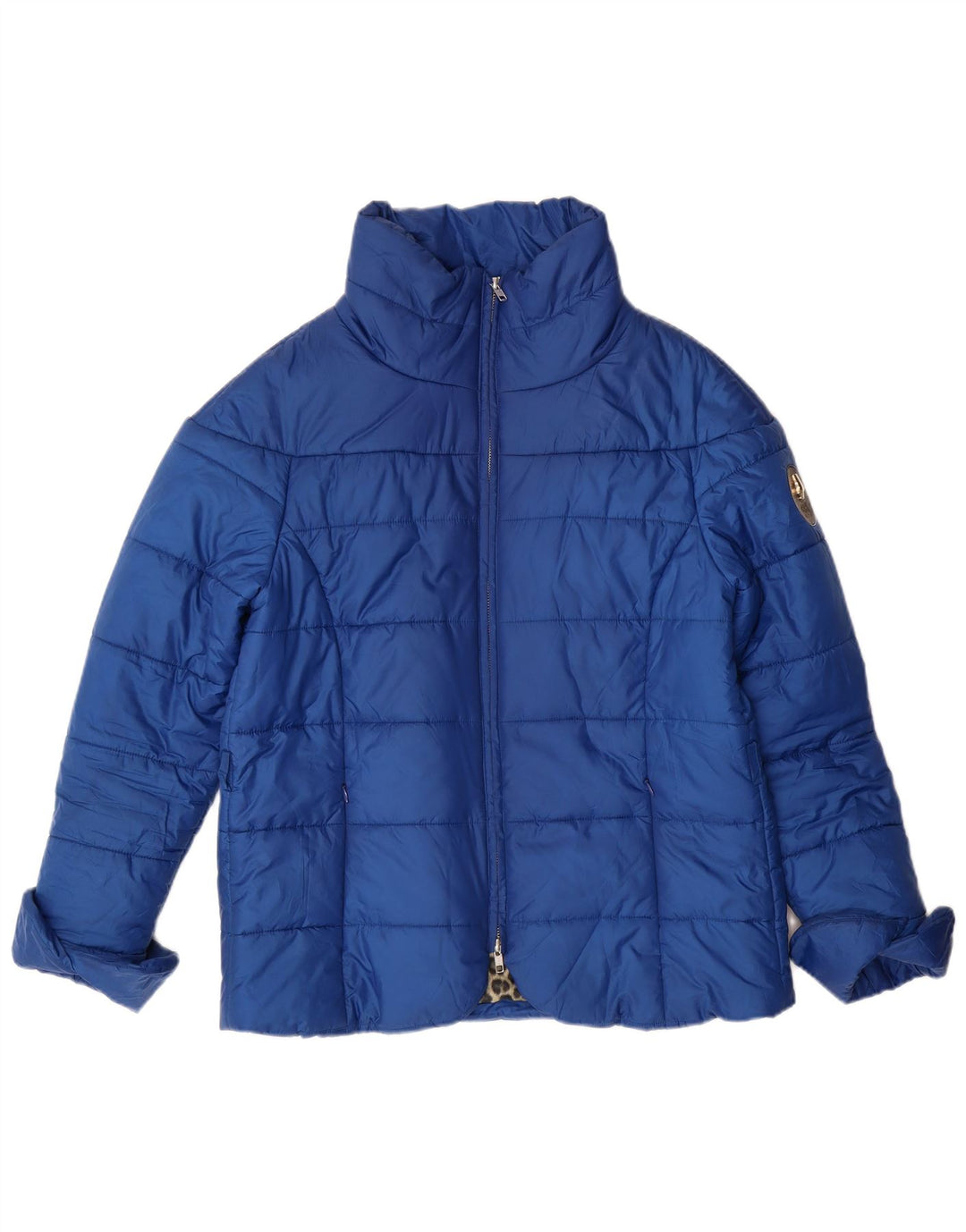 CAVALLI Γυναικείο μπουφάν IT 46 Large Blue Polyester