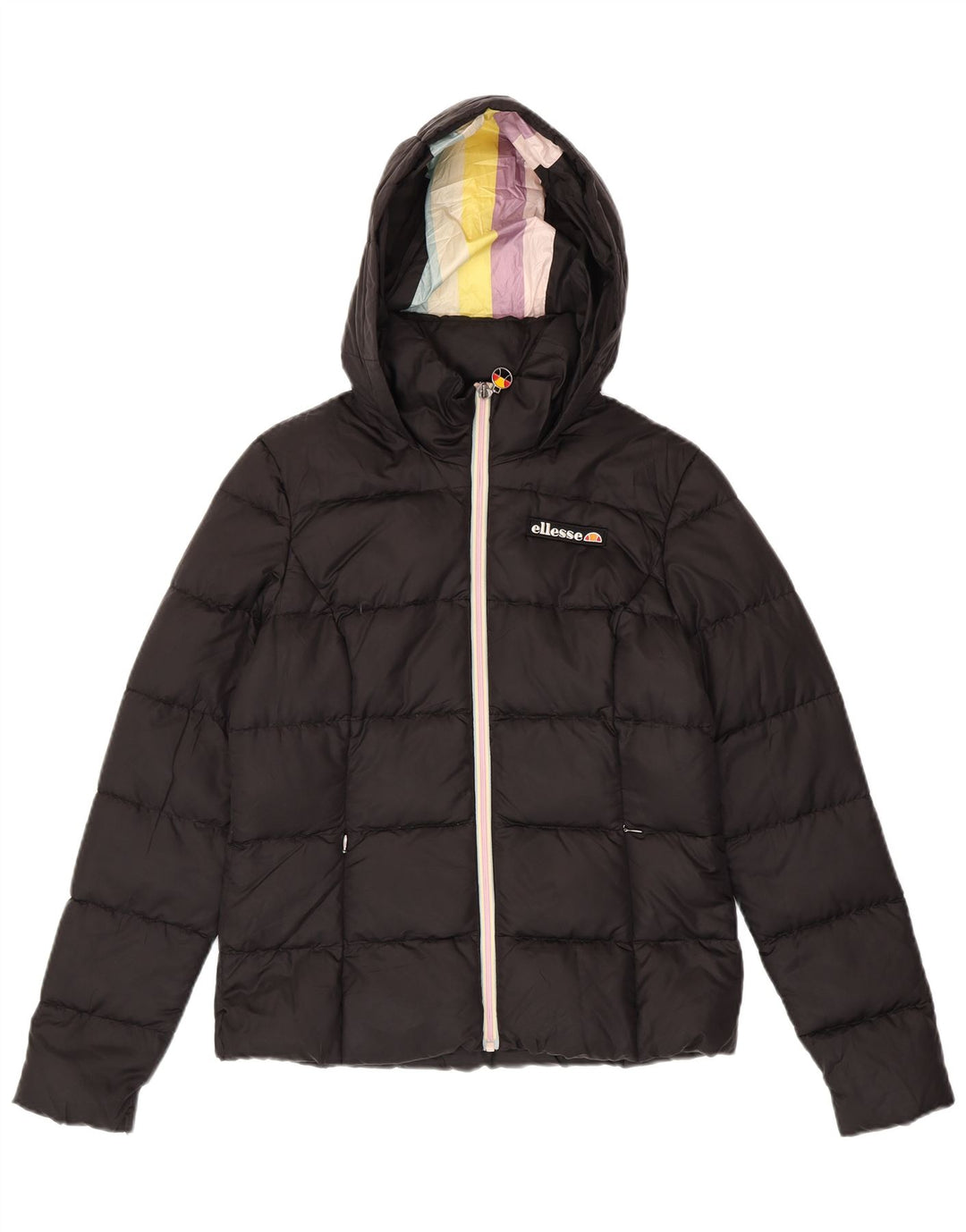 Γυναικείο μπουφάν Ellesse Heritage με κουκούλα UK 10 Small Black Nylon