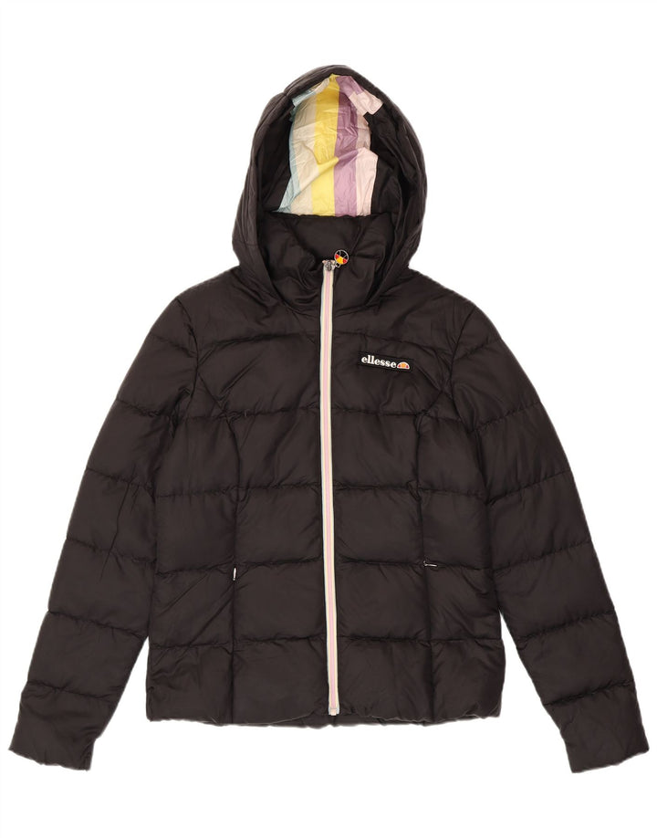 Γυναικείο μπουφάν Ellesse Heritage με κουκούλα UK 10 Small Black Nylon
