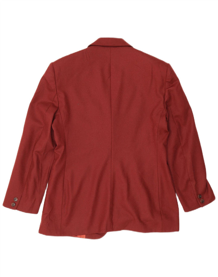 Benetton Γυναικείο Μπουφάν blazer Crop 2 Button IT 44 Medium Burgundy Wool