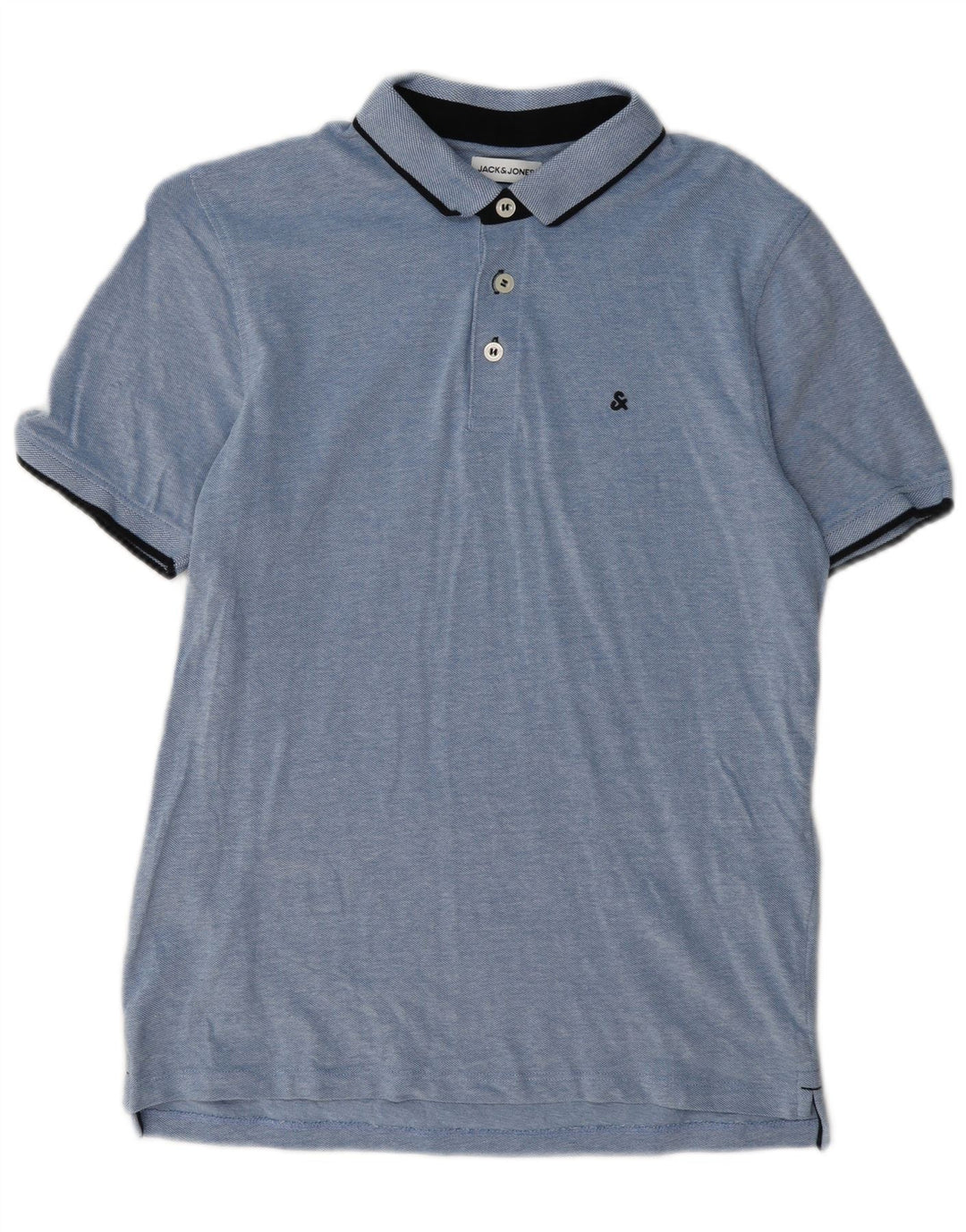 Jack & Jones Ανδρικό μπλουζάκι πόλο μεγάλο μπλε βαμβακερό