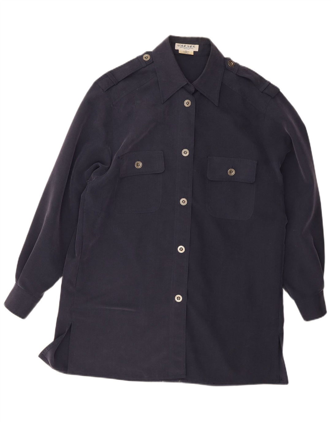 Γυναικείο παλτό Jaeger UK 14 Medium Navy Blue Modal