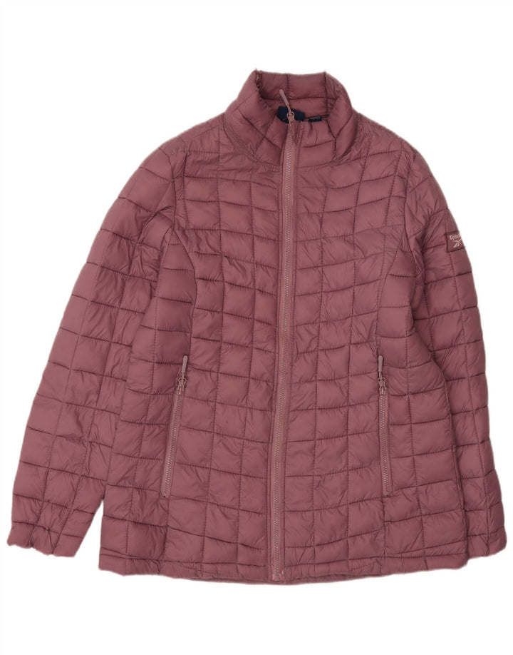 Reebok γυναικείο μπουφάν με επένδυση UK 14 Medium Maroon Πολυεστέρας