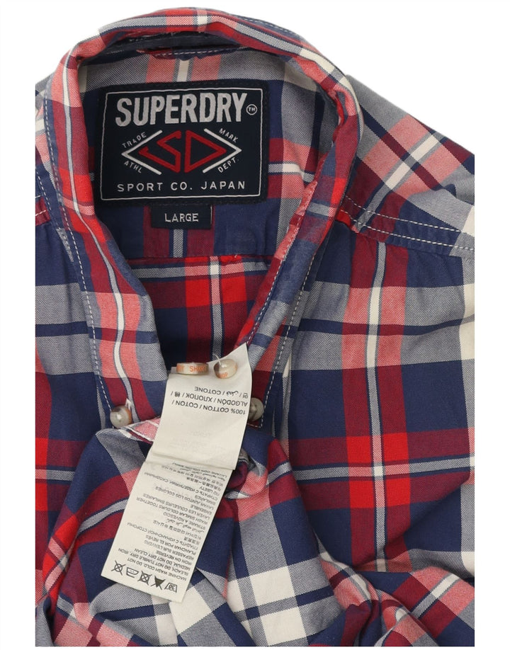Ανδρικό πουκάμισο Superdry Μεγάλο πολύχρωμο βαμβακερό καρό
