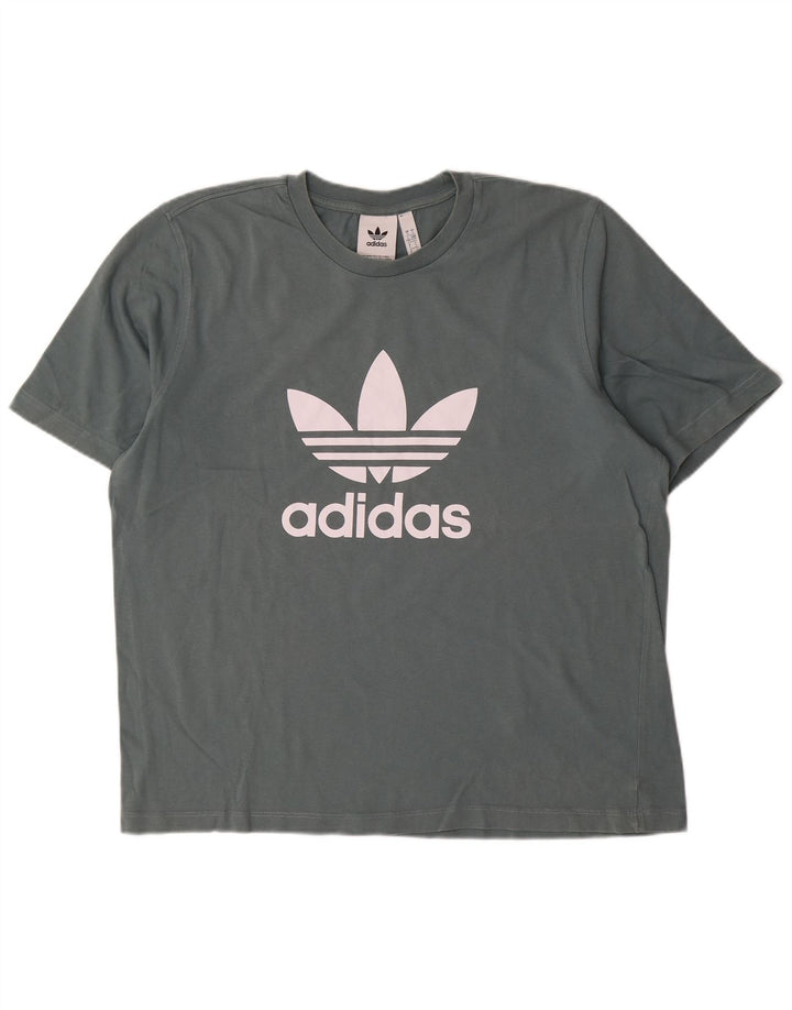 Ανδρικό γραφικό T-Shirt ADIDAS Top Large Blue