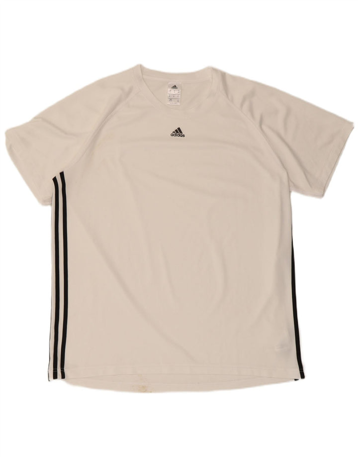 Adidas Ανδρικό T-Shirt Climalite Top XL Λευκός Πολυεστέρας