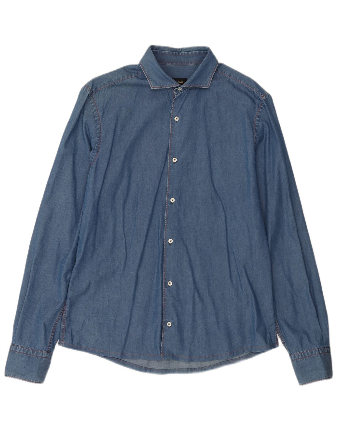 MASSIMO DUTTI Ανδρικό τζιν πουκάμισο μεσαίο μπλε