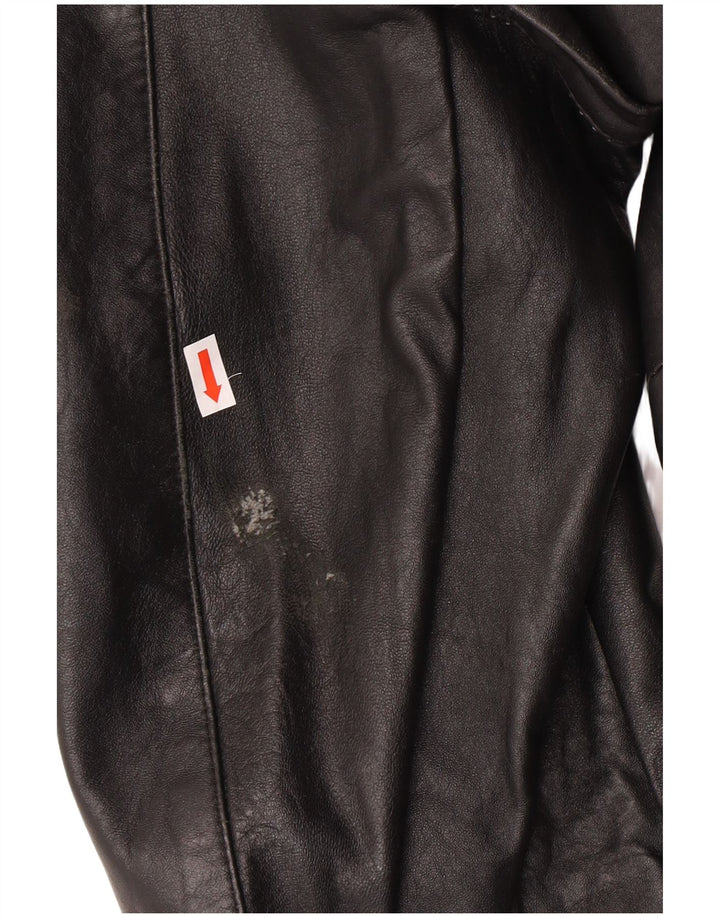 Vintage Ανδρικό Δερμάτινο Μπουφάν UK 40 Large Black Leather