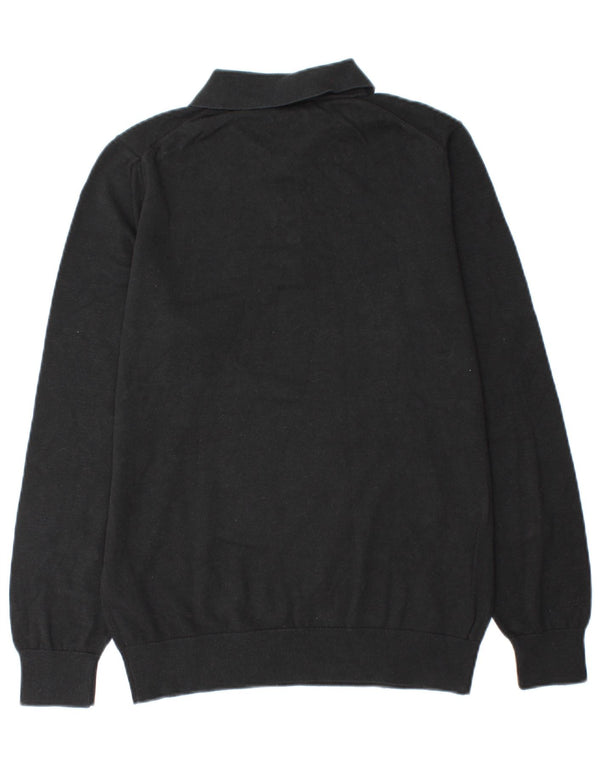 Massimo Dutti Ανδρικό πουλόβερ με λαιμό polo, μεσαίο βαμβακερό