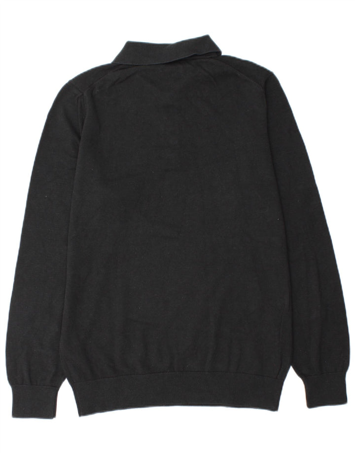 Massimo Dutti Ανδρικό πουλόβερ με λαιμό polo, μεσαίο βαμβακερό