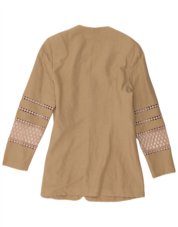 Gil Bret Γυναικείο σακάκι 3 κουμπιών UK 12 Medium Beige Λευκό