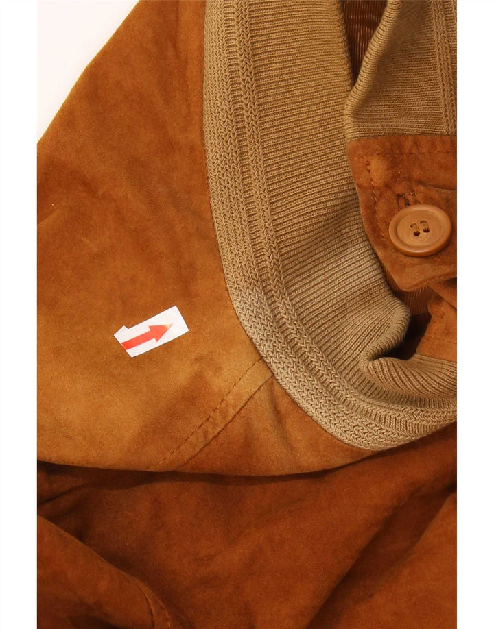 Project Classico Ανδρικό Suede Bomber Jacket UK 42 XL Καφέ Δερμάτινο