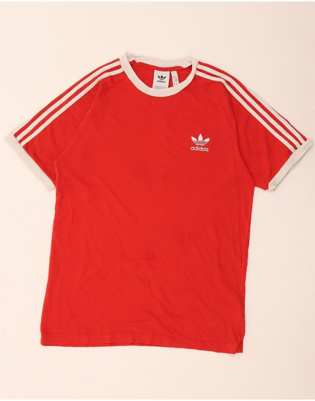 Ανδρικό T-Shirt Adidas Τοπ μεσαίο κόκκινο βαμβακερό