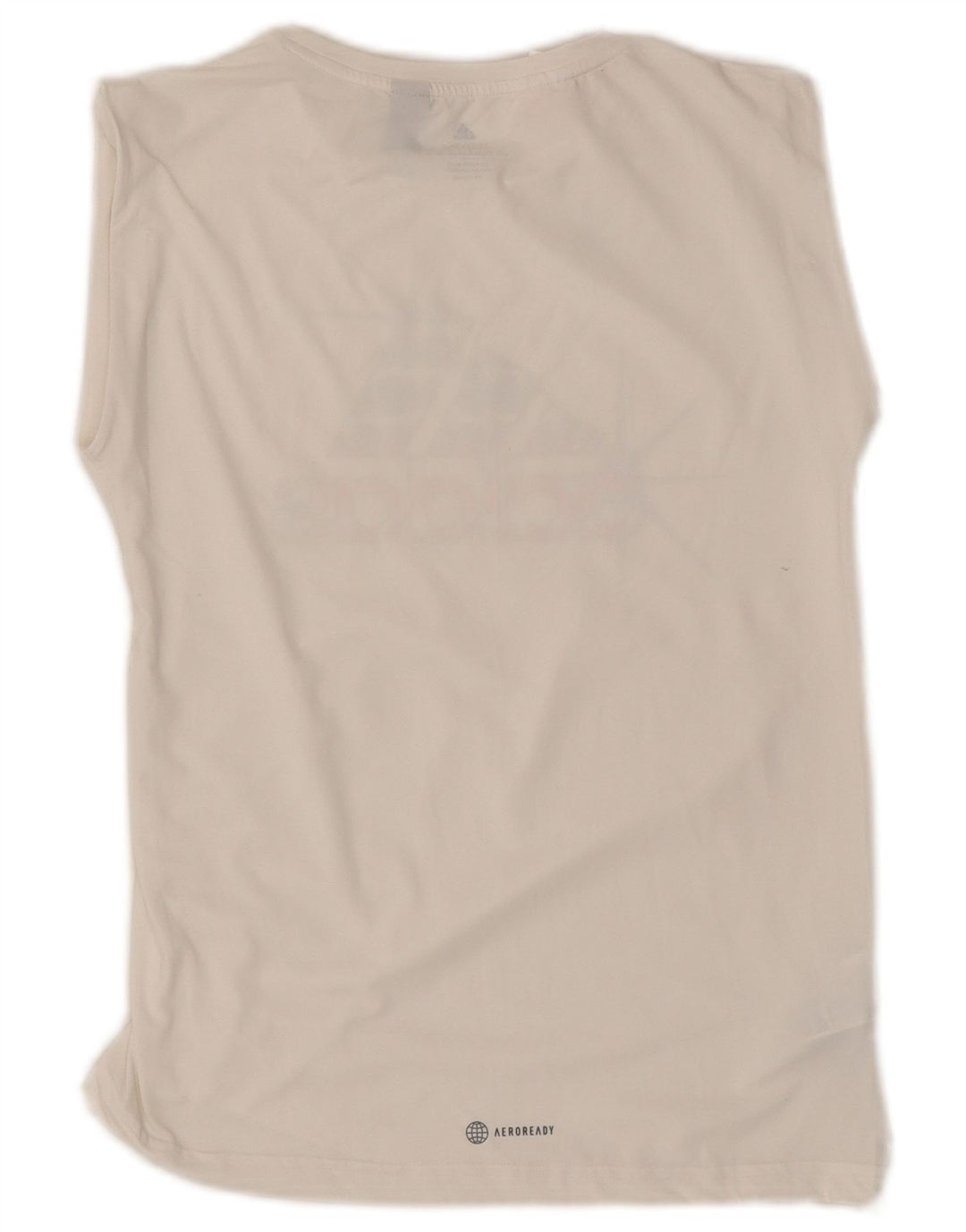 Adidas Girls Graphic Vest Top 13-14 Years Off White Polyester