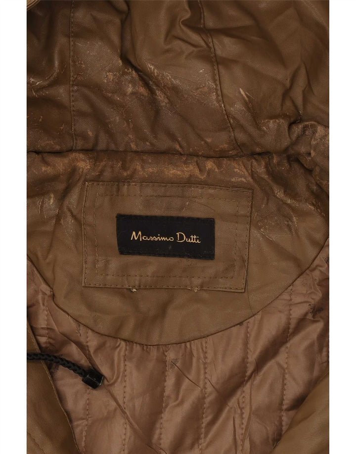 Massimo Dutti γυναικείο μπουφάν Parka με κουκούλα UK 12 μεσαίο βαμβακερό μπεζ