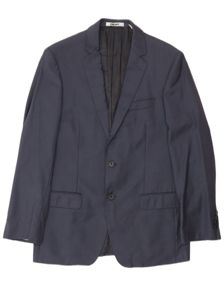 Dkny Ανδρικό σακάκι σακάκι με 2 κουμπιά UK 38 Medium Navy Blue Wool