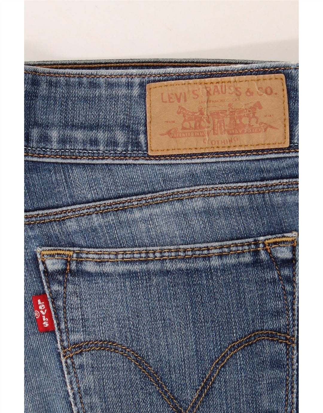LEVI'S Womens Crop Straight Jeans  W29 L26 Blue Cotton Vintage Levi's and Second-Hand Levi's from Messina Hembry 