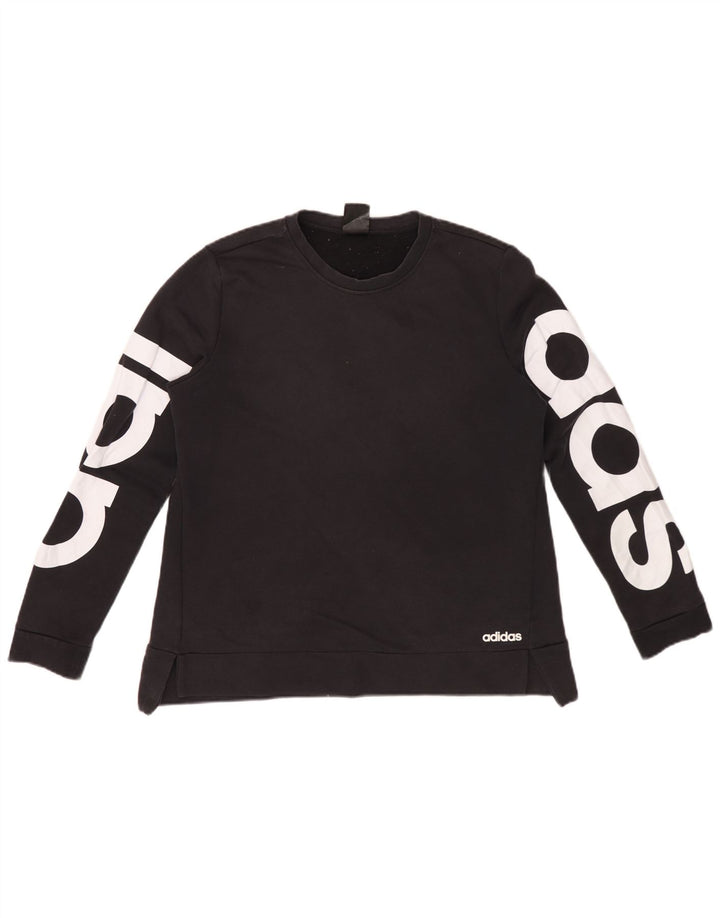 Γυναικεία φούτερ Adidas Climalite Graphic Jumper IT 44 Μεσαίο μαύρο βαμβακερό