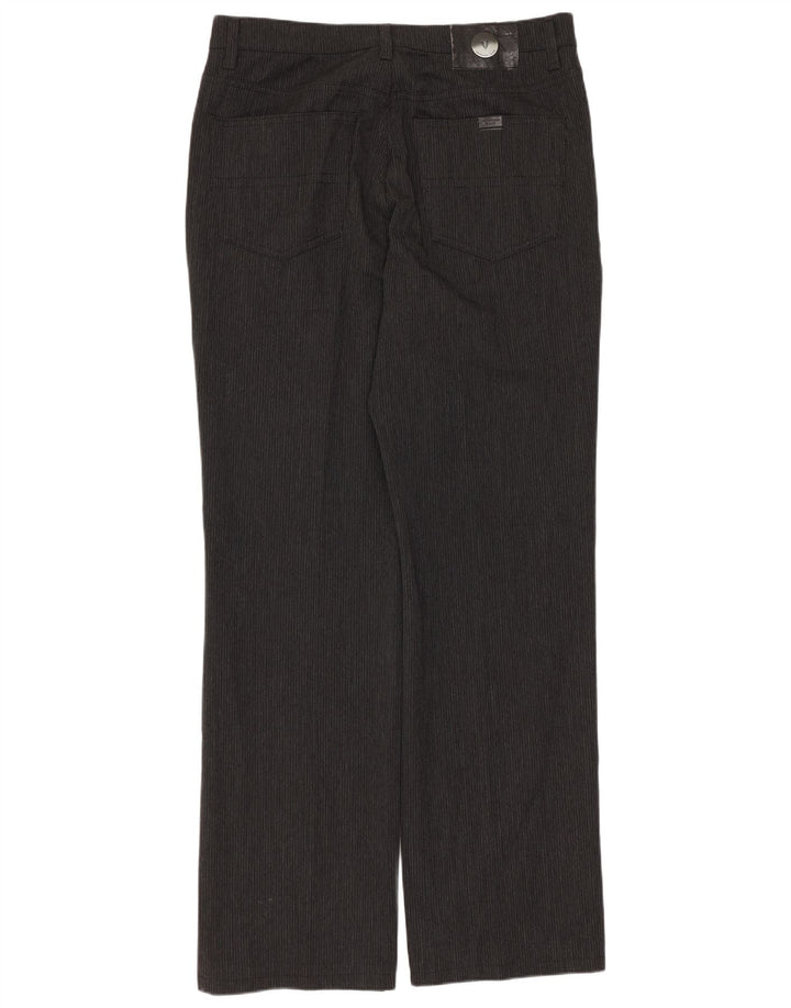 TRUSSARDI Ανδρικό ίσιο καθημερινό παντελόνι W33 L31 Γκρι ρίγες πολυεστέρας