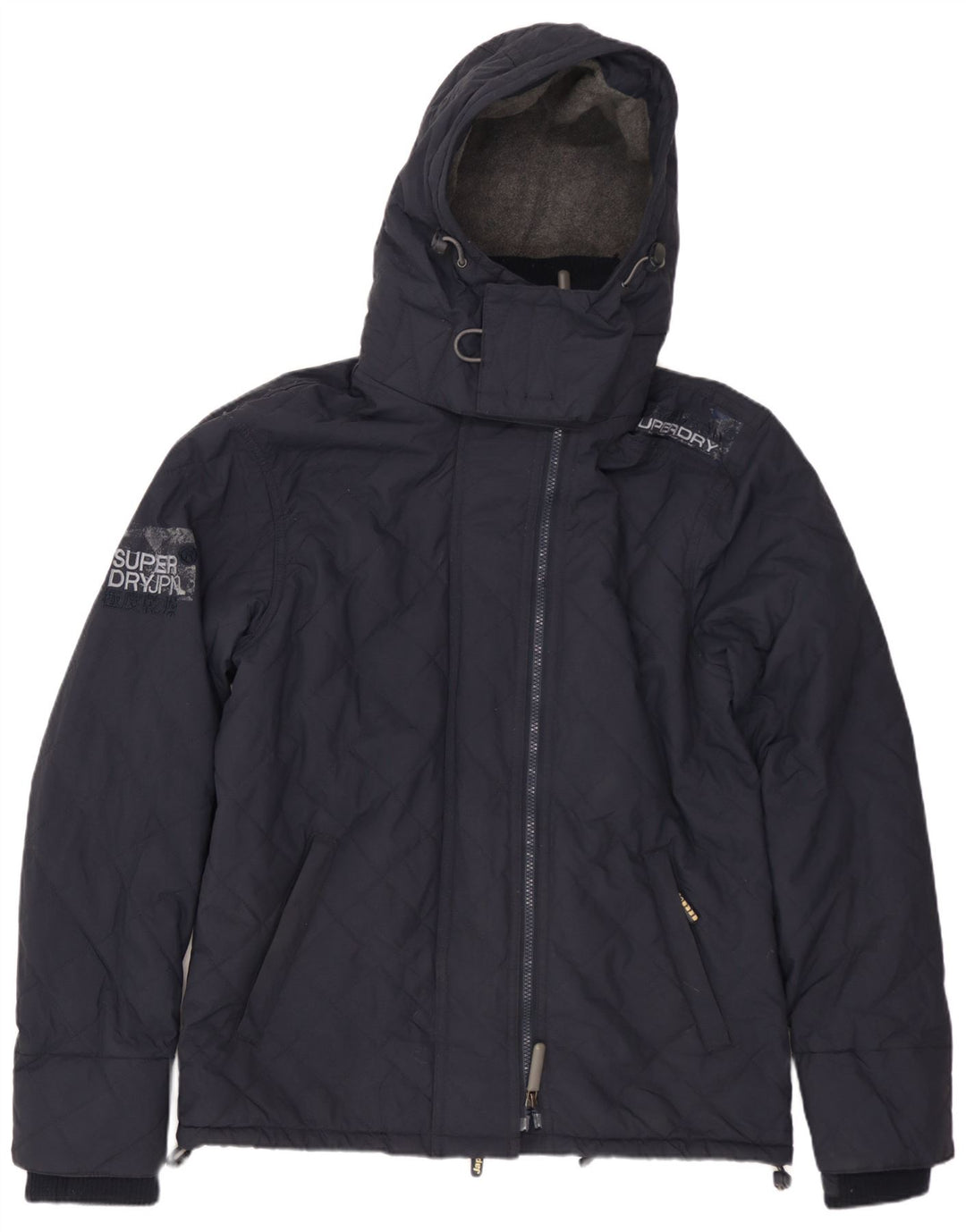 Γυναικείο Μπουφάν SUPERDRY γραφικό αντιανεμικό UK 14 Medium Navy Blue
