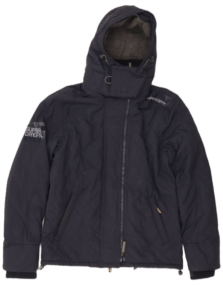 Γυναικείο Μπουφάν SUPERDRY γραφικό αντιανεμικό UK 14 Medium Navy Blue
