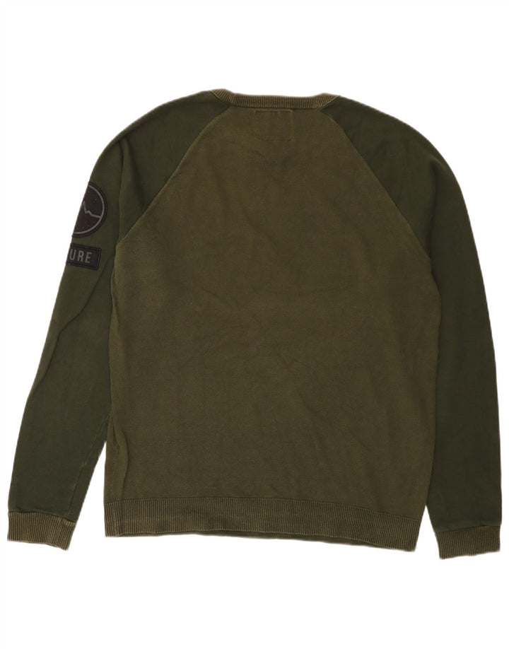Jack & Jones Ανδρικό Φούτερ Jumper Μεγάλο Πράσινο Colourblock