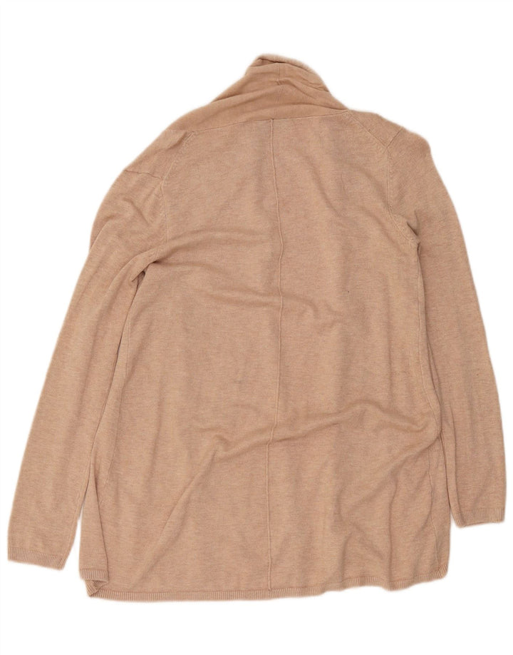 Zara Γυναικείο Longline Ανοιχτό Ζακέτα UK 14 Medium Beige