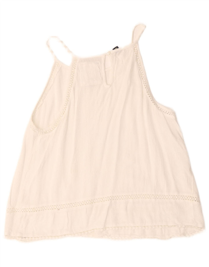 Superdry Γυναικεία Αμάνικη Μπλούζα Oversized Top UK 10 Small White